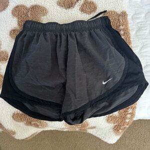 Nike Women's Charcoal and Black Athletic Shorts